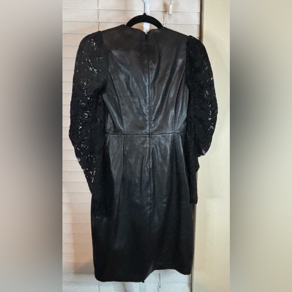 Express Extra Small Faux Leather & Lace Dress - Picture 4 of 11